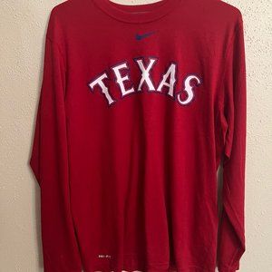 Texas Rangers Nike Dry Fit Long Sleeve Top
